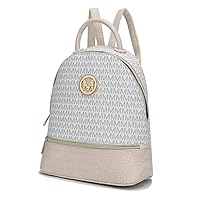 MKF Collection MKF-UM5507WH Denice Signature Backpack by Mia K. - White