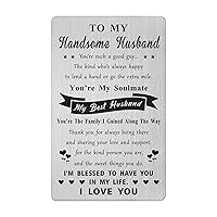 Husband Card Gifts- Happy Birthday Husband Gifts Ideas from Wife- Romantic Just Because I Love You Husband Metal Card- to My Husband Christmas Wedding Valentines Father's Day Xmas Presents