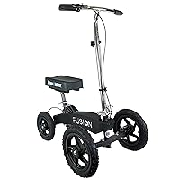 KneeRover All Terrain Fusion Patented Knee Scooter with 4 Wheel Steering - Knee Walker for Adults for Foot Surgery, Broken Ankle, Foot Injuries - Heavy Duty Knee Rover Scooter for Broken Foot