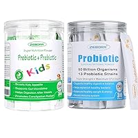 ZEBORA Probiotics for Women, Men and Kids Age 3+, Prebiotics and Probiotics Powder for Digestive and Immune Health – Support Healthy-Respiratory-System Gluten Free and Non GMO, 30 Bags