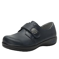 Alegria Women's Joleen Oiled Navy Comfort Leather Slip On Shoes 5-5.5 M US