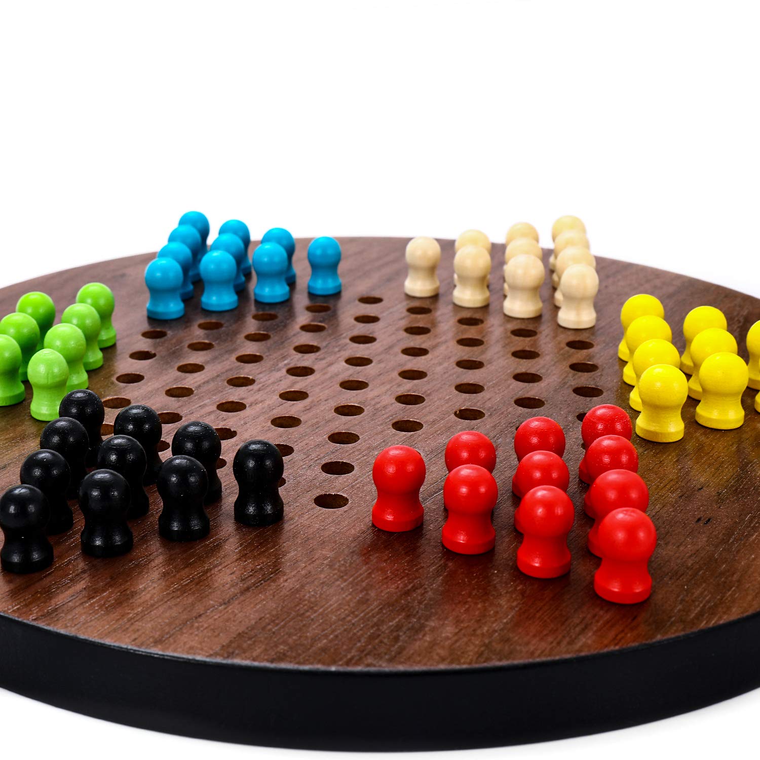 STERLING Games Wooden Chinese Checkers 11.5 Inch Family Board Game for Kids and Adults
