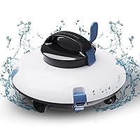 Lydsto Cordless Robotic Pool Cleaner, 140Mins Automatic Pool Vacuum, Dual-Motor, Stronger Power Suction, 250μm Fine Filter Ideal Pool Vacuum for Inground or Above Ground Pools