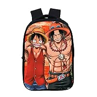 Luffy Laptop Computer Bag One Piece Anime Backpack-Casual Knapsack Water Resistant Bookbag for College