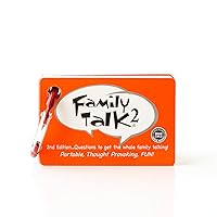 Around the Table Games Family Talk 2 Portable, Meaningful Conversation Starters includes 50 card deck, 100 questions, 1 ring