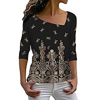 Womens Tops, Womens Shirts Casual Solid Zipper Tunic Shirts Long Sleeve V-Neck Button Decorate Blouse Tees