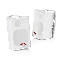 Boss Audio MR4.3W 200-Watt 3 Way Marine 4-Inch Enclosed System Speaker, White