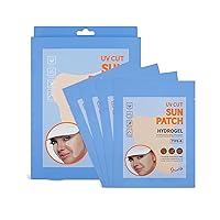 SHIONLE 4 Pack Sun Protection Under Eye & Cheek Patch for Golf & Outdoor Sports Activities Sunblock Shield Suncreen Tape Facial Sticker UV Block Sheet with Moisturizer All Skin Type (Type-B)