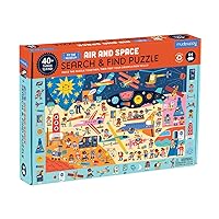 Mudpuppy Air and Space Museum — 64 Piece Search & Find Puzzle Jigsaw Puzzle Featuring A Variety of Aviation and Space Artifacts and Over 40 Hidden Images to Find for Ages 4+