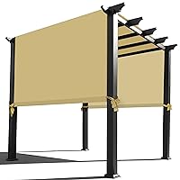 Alion Home Waterproof Pergola Covers - Pergola Replacement Canopy - Universal Replacement Canopy for Pergola (12' L x 8' W, Sand)