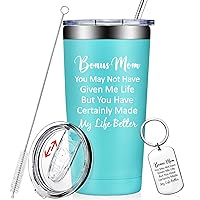 Bonus Mom Gifts from Daughter, Son, Kid - Mothers Day, Birthday, Christmas Gifts for Bonus Mom, Step Mom, Stepmother - Bonus Mom Tumbler 20oz