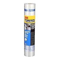 3M Hand Masker Advanced Masking Film, 48 in x 180 ft, Static Cling Keeps Film in Place, Prevents Liquids From Bleeding Through, Flake Resistant, For Indoors & Outdoors Use, 1 Roll (AMF48)