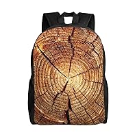 Laptop Backpack For Men Women Lightweight Laptop Bag Wood Grain Pattern Casual Daypack For Sports Travel