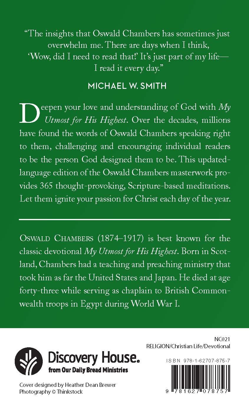 My Utmost for His Highest: Updated Language Paperback (Authorized Oswald Chambers Publications)