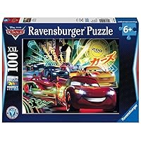 Ravensburger Disney Cars Neon 100 Piece Jigsaw Puzzle for Kids – Every Piece is Unique, Pieces Fit Together Perfectly