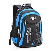 Kids Backpacks for Teen Boys School Elementary, Capacity Boys Backpacks Bookbags, Multi-Pocket School Bags, A-Black+blue