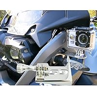 Chrome Front Left Bracket Holder Cam Camera Mount Fits for BMW R 1200 GS R1200GS 2013-2016 BMW R1200GS Adv Gopro 4 5