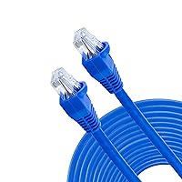 Cat6 Ethernet Cable, 50ft Ethernet Cable, Up to 1Gbps, Rated 250 Mhz, UTP, For High Speed Internet Devices, Streaming Devices, Routers, RJ45 Connectors, for Home or Office, Blue, 70330