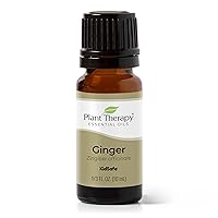 Plant Therapy Ginger Steam Distilled Essential Oil 10 mL (1/3 oz) 100% Pure, Undiluted, Natural Aromatherapy