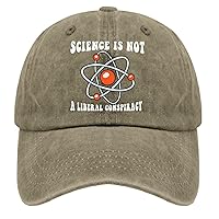 Science is Not A Liberal Conspiracy Caps Dad Hats Pigment Black Men Hats Gifts for Him Hiking Cap