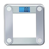 Eat Smart Products Free Body Tape Measure Included Digital Bathroom Scale with Extra Large Lighted Display, One Size, Clear