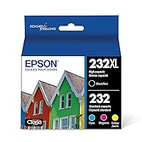 EPSON 232 Claria Ink High Capacity Black & Standard Color Cartridge Combo Pack (T232XL-BCS) Works with WorkForce WF-2930, WF-2950, Expression XP-4200, XP-4205