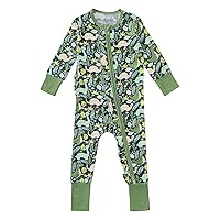 Viscose from Bamboo Ruffled Zippered One-Piece Infant Footless Sleepers Rompers 0-36 Months