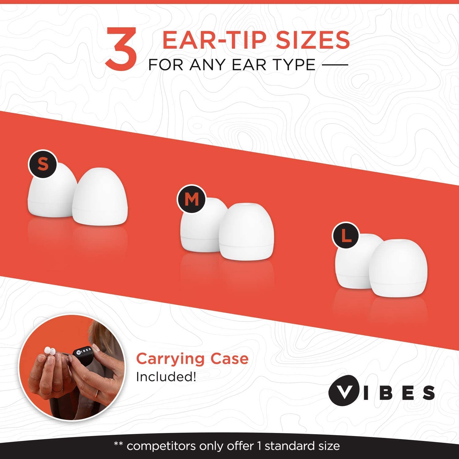 Vibes High-Fidelity Earplugs - Invisible Ear Plugs for Concerts, Musicians, Motorcycles, Airplanes, Raves, Work Noise Reduction, Hearing Protection - Fits Small Medium Large - As Seen On Shark Tank