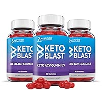 Justified Laboratories (3 Pack) Keto Blast Gummies 1000MG ACV with Pomegranate Juice Beet Root B12 180 Gummys