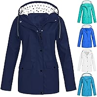 Jackets For Women Fashion Dressy Hoodie Raincoat Coats Pockets Windproof Plus Outerwear Long Sleeves Cardigan
