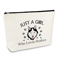 Husky Gifts for Husky Lovers Makeup Bag Gifts for Women Siberian Husky Owner Gifts Cosmetic Bag Dog Mom Gifts Fur Mama Gift Husky Dog Lover Gift Mother's Day Birthday Christmas Gift Travel Pouch