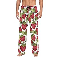 ALAZA Men's Strawberries Sleep Pajama Pant