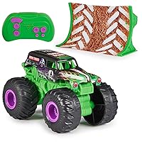 Monster Jam, Official Grave Digger Remote Control Monster Truck 1:64 Scale, Includes Ramp, RC Cars Kids Toys for Boys and Girls Ages 3 4 5 6 and up