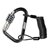 Coleman 85706 Bicycle Carabiner Lock, Cable Lock, Coil Lock, Approx. 35.4 inches (90 cm), 4 Digit My Set, Dial Type, PIN Code, Settable, Anti-Theft, Key Holder, Lightweight, Compact, Portable, Strap,