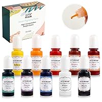 Opaque Resin Pigment,10 Colors Epoxy Resin Pigment Paste Each 0.35oz,High Pigmented Resin Coloring Paste,Resin Colorant for Epoxy Resin Coloring,Resin Jewelry,Resin Molds