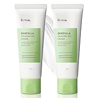 IUNIK Centella 70% Calming Gel Cream Vegan Non-Sticky Moisturizing Blemish Care w/Centella Asiatica Tea Tree 10% Soothes Acne Rosacea Oily & Sensitive Skin Korean Skincare BOGO 1+1