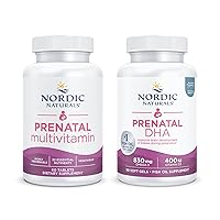 Nordic Naturals New Mom Bundle - Prenatal Multivitamin Tablets, Prenatal DHA