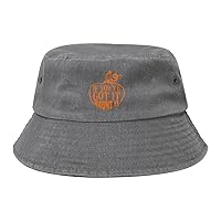 If You've Got It Haunt It Denim Bucket Hats Washed Cowboy Sunhat Funny Fishing Cap for Men Women