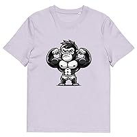 Googi Flexing Gorilla Show Off Fitness Pose Eco-Friendly Organic Cotton Graphic T-Shirt