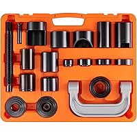 Ball Joint Press Kit, 21 pcsTool Kit, C-Press Ball Joint Remove and Install Tools, for Most 2WD and 4WD Cars, Heavy Duty Ball Joint Repair Kit for Automotive Repairing