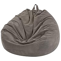 3 ft Bean Bag Chair Cover (No Filler) for Adults and Kids, 300L Extra Large Stuffed Animal Storage Bean Bag Washable Soft Premium Corduroy Stuffable Bean Bag Cover