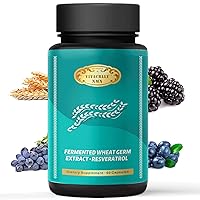 Spermidine Supplement Fermented Wheat Germ Extract·Resveratrol 1100MG Powerful Antioxidant Supplement with High Spermidine for Heart Health, Anti Aging, Cell Renewal and Immune System (Pack of 1)