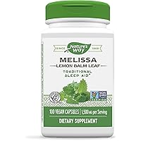 Premium Herbal Melissa Lemon Balm Leaf, Traditional Sleep Aid*, 1,500 mg per serving, 100 Capsules