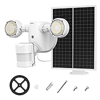 SANSI Outdoor Solar Flood Light, 500LM Motion Sensor Flood Light with 3 Working Modes, IP65 Waterproof 5000K Daylight Security Light with 2000mAh Battery 30,000 Hrs Lifespan for Patio Yard Garage