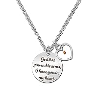 God Has You in His Arms I Have You in My Heart Necklace Loss Memorial Jewelry Sympathy Gift Y819
