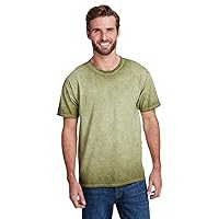 Tie-Dye Adult Oil Wash T-Shirt L GREEN