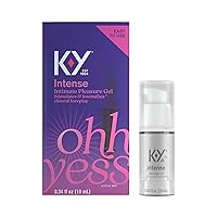 K-Y Intense 0.34 fl oz Adult Toy Friendly Female Pleasure Gel, Arousal Stimulant for Women, Couples Massage Enhancer, Tingling Cooling & Warming, Hormone & Paraben Free, Latex Condom Compatible