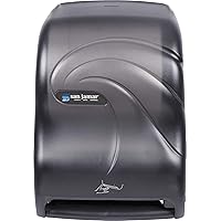 San Jamar Oceans Paper Towel Dispenser Touchless Electronic Dispenser with Smart System with Iq Sensor for Bathroom, Kitchens and Restaurants, Plastic, Black Pearl