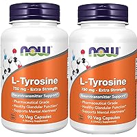 Now Foods: L-Tyrosine Neurotransmitter Support 750 mg, 90 Caps (2 pack)
