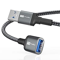 ITD ITANDA USB Extension Cable USB 3.0 Extension Cord Type A Male to Female 5Gbps Data Transfer for Keyboard, Mouse, Playstation, Xbox, Flash Drive, Printer, Camera and More (15FT, Grey)